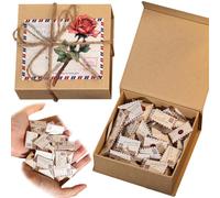 1set boîte aux lettres d'amour avec enveloppes 4x4x2 pouces petites cartes de bricolage notes d'amour cadeaux pour lui son jeu de lettres d'amour pour couple longue distance fournitures romantiques pa