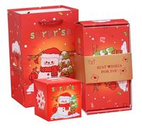 1set Box Explosion pour de l'argent, Boîte-cadeau d'explosion pop-up pliante avec 10 boîte à rebond ＆ Sac-cadeau, Red Enveloppe Cash Box peut mettre en argent pour les cadeaux de No