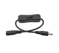 1Set DC 12V Inline 304 Switch Male Female Power Cable ON OFF Switch Power Connector Wire with 5.5 * 2.1mm DC Plug Jack Connector NWPNLXEA(1Pcs Switch)