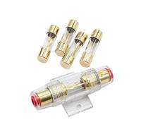 【1Set 】Fuse Holder Block For Car Vehicle Subwoofer Audio In Line AMP Amplifier Cable Gauge Gold Plated 10 15 20 25 30 40 100A(60A)