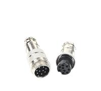 1Set Gx16 Butting Circular Aviation Connector Male & Female Plug 2/3/4/5/6/7/8/9/10 Pin Wire Panel Docking Connectors NWPNLXEA(GX16-9 Butt type)