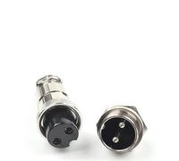 1Set GX20 2/3/4/5/6/7/8/9/10/12/14/15 Pin 20mm Male + Female Circular Nut Type Wire Panel Aviation Connector Socket Plug NWPNLXEA(GX20-2 Nut type)