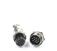 1Set GX20 2/3/4/5/6/7/8/9/10/12/14/15 Pin 20mm Male + Female Circular Nut Type Wire Panel Aviation Connector Socket Plug NWPNLXEA(GX20-10 Nut type)