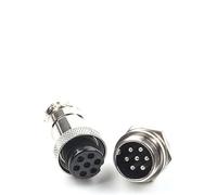 1Set GX20 2/3/4/5/6/7/8/9/10/12/14/15 Pin 20mm Male + Female Circular Nut Type Wire Panel Aviation Connector Socket Plug NWPNLXEA(GX20-7 Nut type)