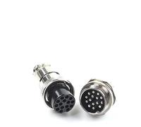 1Set GX20 2/3/4/5/6/7/8/9/10/12/14/15 Pin 20mm Male + Female Circular Nut Type Wire Panel Aviation Connector Socket Plug NWPNLXEA(GX20-15 Nut type)