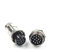 1Set GX20 2/3/4/5/6/7/8/9/10/12/14/15 Pin 20mm Male + Female Circular Nut Type Wire Panel Aviation Connector Socket Plug NWPNLXEA(GX20-14 Nut type)