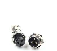 1Set GX20 2/3/4/5/6/7/8/9/10/12/14/15 Pin 20mm Male + Female Circular Nut Type Wire Panel Aviation Connector Socket Plug NWPNLXEA(GX20-3 Nut type)