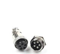 1Set GX20 2/3/4/5/6/7/8/9/10/12/14/15 Pin 20mm Male + Female Circular Nut Type Wire Panel Aviation Connector Socket Plug NWPNLXEA(GX20-5 Nut type)