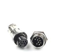1Set GX20 2/3/4/5/6/7/8/9/10/12/14/15 Pin 20mm Male + Female Circular Nut Type Wire Panel Aviation Connector Socket Plug NWPNLXEA(GX20-9 Nut type)