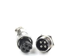 1Set GX20 2/3/4/5/6/7/8/9/10/12/14/15 Pin 20mm Male + Female Circular Nut Type Wire Panel Aviation Connector Socket Plug NWPNLXEA(GX20-4 Nut type)