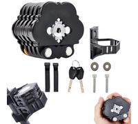 1Set Heavy Duty Vélo Serrure Anti-Vol-Pliage Chaîne En Acier Allié Avec Support et 3 Clés, Compact Serrure De Vélo Pour Vélo De Montagne/E-Scooter/Moto