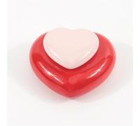 1SET Mini Coeur Forme Nail Art Acrylique Liquide Céramique Dappen Plat Avec Couvercle, Professionnel Nail Art Brosse À Laver Conteneur