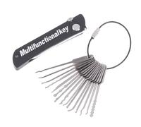 1Set Multi-Outil Serrure En Métal Pics Utilitaire Couteau En Plein Air Outil Avec Porte-clés Pour Essentiel Non-Électrique Utilisation Pratique Serrure Outils