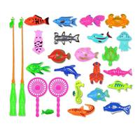 1set Poisson Modèle Ensemble Bébé Magnétique Pêche L'Heure Du Bain Jouet D'Eau Pour Salle De Bain De Plage En Plein Air Amusement Enfants Semblant Jouer Jouet Enfants Jouet Cadeau