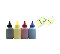 1Set Poudre Toner+Puce Compatible avec HP CB540A 125A | Kit de puces de poudre de toner couleur, modèles CB541A CB542A CB543A