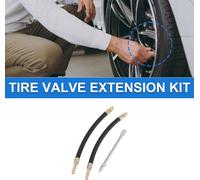 1Set Prolongateur De Valve De Pneu En Cuivre À 180 Degrés Avec Tube Flexible En Plastique De 210mm Prolongateur De Tige De Valve Pour Voiture Moto Camping-Car Camion Vélo