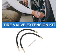 1Set Prolongateur De Valve De Pneu En Cuivre À 180 Degrés Avec Tube Flexible En Plastique De 350mm Prolongateur De Valve De Pneu Pour Voiture Moto Camping-Car Camion Vélo