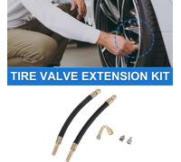 1Set Prolongateur De Valve De Pneu En Cuivre À 45 Degrés Avec Tube Flexible En Plastique 180mm Prolongateur De Tige De Valve De Pneu Pour Voiture Moto Camping-Car Camion Vélo