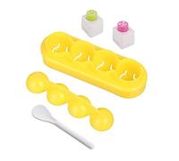 1SET Rice Ball Mould Shaker DIY Ball Shape Sushi Maker Mould & 2 Smile Face Seaweed Nori Punch Embossing Mold Kitchen Tools for Shake DIY Lunch with a Mini Rice Spoon