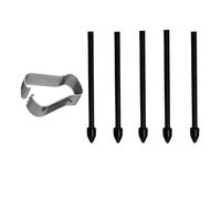 1Set Stylo Pointes Souples/Pointes pour Samsung Galaxy S25 Ultra S24 Ultra S23 Ultra Tab S9 Tab S8 Touch Stylus Stylo S Pointes de Remplacement/Pointes avec Pince à Retirer (Noir)