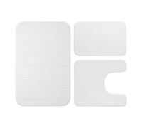 1set Velvet Memory Foam Bathroom Rug Set of 3 Water Absorption Non Slip Extra Soft Bath Mats Machine Washable&Dry Toilet Floor Mat pour Salle(Color 7)