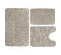 1set Velvet Memory Foam Bathroom Rug Set of 3 Water Absorption Non Slip Extra Soft Bath Mats Machine Washable&Dry Toilet Floor Mat pour Salle(Color 11)