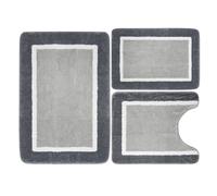 1set Velvet Memory Foam Bathroom Rug Set of 3 Water Absorption Non Slip Extra Soft Bath Mats Machine Washable&Dry Toilet Floor Mat pour Salle(Color 9)
