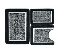 1set Velvet Memory Foam Bathroom Rug Set of 3 Water Absorption Non Slip Extra Soft Bath Mats Machine Washable&Dry Toilet Floor Mat pour Salle(Color 10)