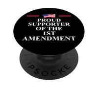 1st Amendment I Support The First Amendment Freedom Speech PopSockets PopGrip Adhésif