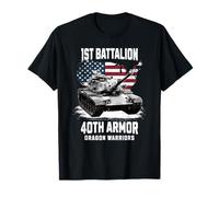 1st Battalion 40th Armor M60 Battle Tank Militaire Vétéran T-Shirt