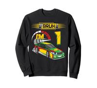 1st Birthday Bruh Racing Car Party Outfit 1 Year Old Boys Sweatshirt