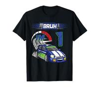 1st Birthday Bruh Racing Car Party Outfit 1 Year Old Boys T-Shirt