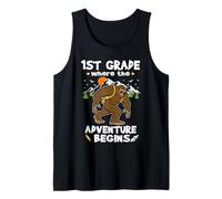 1st Grade Where The Adventure Begins Back to School Bigfoot Débardeur