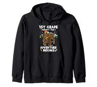 1st Grade Where The Adventure Begins Back to School Bigfoot Sweat à Capuche