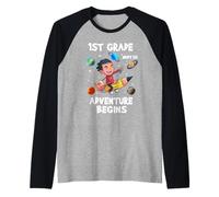 1st Grade Where The Adventure Begins Back to School Manche Raglan