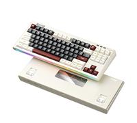 1ST PLAYER NEO87 Clavier mécanique sans fil TKL, 80 % remplaçable à chaud, 88 touches (disposition standard 87 touches + 1 F13), lumière latérale RVB, 2,4 GHz/USB-C/BT5.0 (ROME)
