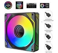 1stCOOL Ventilateur AURA EVO Mirror ARGB PWM 12cm noir