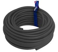 1STec 50m x 20mm Système de conduit isolant, cintrable, annelé. Câble Conduit Noir Cordon Gaine. Électrique Souterrain Antenne TV et fil téléphonique (50 Mètre)