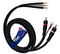 1stec Câbles pour tourne-disque 1,5 m RCA + terre à extrémités nues.