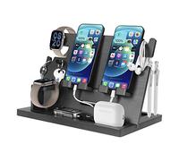 1STKER Cadeaux pour hommes - Organiseur de table de chevet en bois - Station d'accueil - Cadeau d'anniversaire pour papa - Cadeau d'anniversaire pour homme - Organiseur de clés de téléphone portable