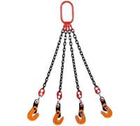 1T Horizontal Lifting Clamp - Heavy Duty Stone & Plate Lifting Clamp (0-20mm) with 4 Clamps & Manganese Steel Chain for Industrial Hoist Crane(3m)