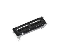 1U 12 Ports Cat5E Unshielded Wallmount Patch Panel UTP Ethernet Patch Panel with RJ45 Cat5E Adapter Patch Panel