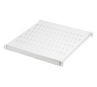 1U adjustable shelf 19", depth 500-900 mm, load capacity 100 kg, mounting at 4 points, screws included, grey (RAL 7035)