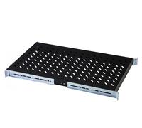 1U fixed shelf for racks from 1000 mm depth 44x483x737 mm, up to 100 kg, black (RAL 9005)