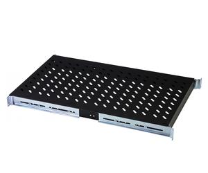1U fixed shelf for racks from 1000 mm depth 44x483x737 mm, up to 100 kg, black (RAL 9005)