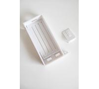 1U Support de montage en rack pour UniFi Pro Max 16 PoE - Adaptateur de rack 19 pouces - Sans couvercle - Impression 3D - Cadre de montage (gris)