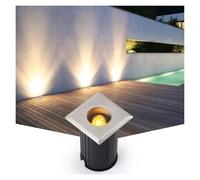 1W Spot LED Spot Carré Encastrable Exterieur Encastrable IP67 Étanche Matériau En Acier Inoxydable for Extérieur, Terrasse, Piscine LGJEGD(Bleu,55x55mm(12V))