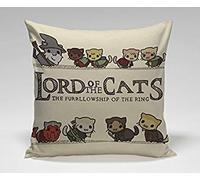 1WillLoanestore Lord of the Cats Parody Movie Parody Movie Lord of the Ring Cotton Linen Pillow Cover 18 X 18 Inch