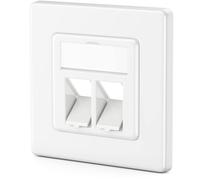 1X 2 Port Boîtier De Raccordement Lan Boîtier De Données Encastré Pour Modules Keystone Sortie Coudée À 45° Pour Modules Keystone Avec P. Ex. Rj45 Coaxial F Rj-11 Cinch Jack Toslin[YIN4181140]
