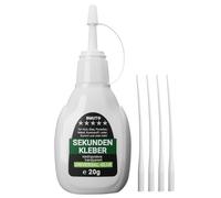 1x 20 g de colle instantanée universelle, liquide, extra forte et rapide, imperméable, résistante à la chaleur, avec embout doseur et capuchon pour éviter le dessèchement